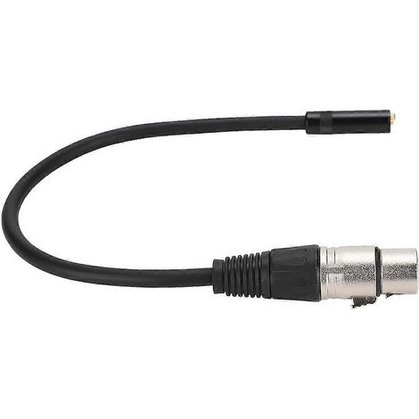 Câble adaptateur audio en alliage de zinc, interface 3,5 mm femelle vers XLR femelle. (1/4)