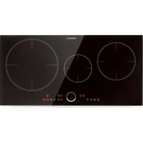 Klarstein Induction Hob, 5800W Electric Hob Induction Cooker, 3 Ring Electric Pan Hob, Built-In Table Top Cookers w/ 3 Hobs, Touch Control, Induction Heater Cooktops, Electric Hot Plates for Cooking (1/5)