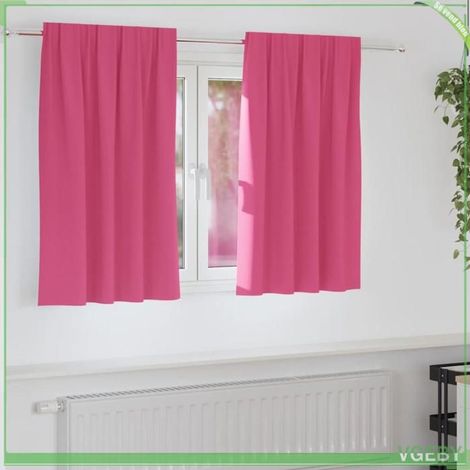 Rideaux occultants - FAFEISY - Tissage triple - Rose vif - 140 x 140 cm - Bloque 80–90% lumière (1/5)