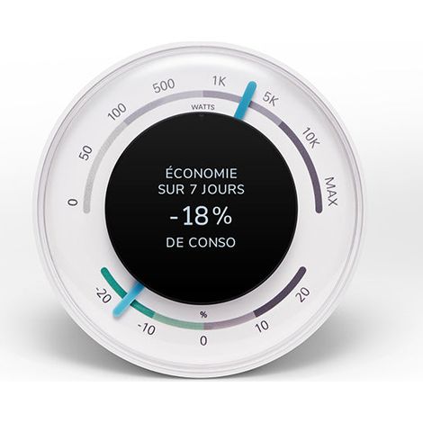 Assistant connecté gestionnaire d'énergie – Écran couleur interactif – Application mobile iOS/Android – Économie d'énergie jusqu'à 25%
