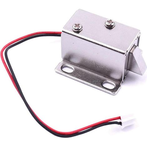 verrou électrique de porte de tiroir miniature à languette vers le bas, 12 V CC, design fin, 27 x 28 x 18 mm (1/5)
