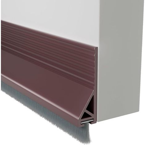 Bande d'étanchéité pour portes - 100 cm - Joint à brosse autocollant - Boudin de porte avec à brosse -marron (1/5)