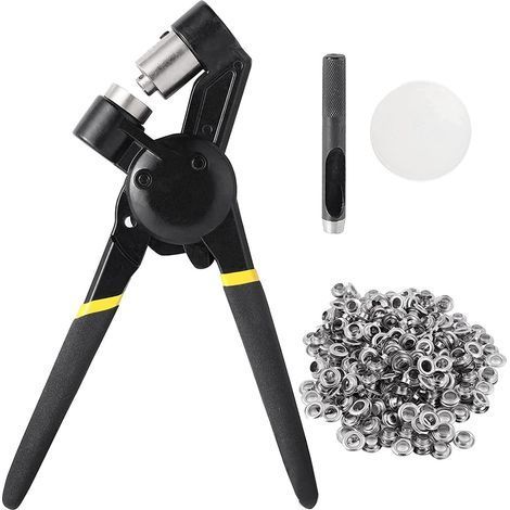 Trousse à Outils pour œIllets de 3/8 Pouces, Pince à PoinçOnner à Main -Type Machine à œIllets Manuelle avec 500 PièCes SéRies œIllets (1/5)