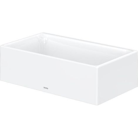 Lave-mains à poser CS carré, sans trou pour robinetterie et trop-plein blanc 400 mm TOTO