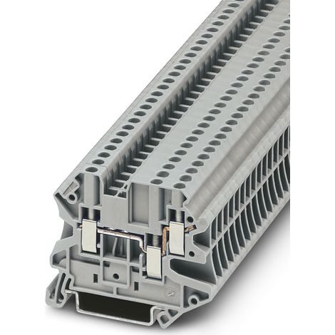 Bloc de jonction rail DIN Phoenix Contact UT 2.5-TWIN, A visser, Gris ( Prix pour Paquet de 5 )