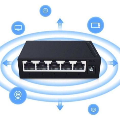 Switch e hub di rete - Switch Gigabit Ethernet a 5 porte, hub RJ45 con custodia in plastica, 10-100-1014M (1/3)