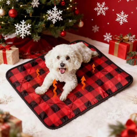 Tapis Auto-Chauffant pour Chiens et Chats, Tapis d'hiver Chaud avec Surface antidérapante, Lavable en Machine, Pas d'électricité Auto-chauffante, idéal pour Les Animaux de Compagnie (46 x61cm) (1/5)