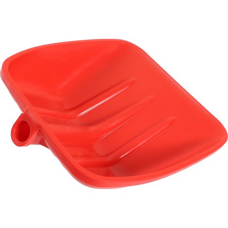 Pelle à neige rouge en plastique PP épais, résistante à l'usure et sans danger pour les enfants, idéale pour le jardinage. Dimensions : 41 x 37 cm / 16,1 x 14,6 pouces. (1/5)