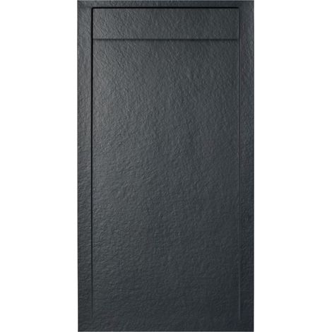 Swiss Aqua Technologies Fusion Receveur de douche 120x80cm en marbre coulé, Noir (SATFUP12080G) (1/3)
