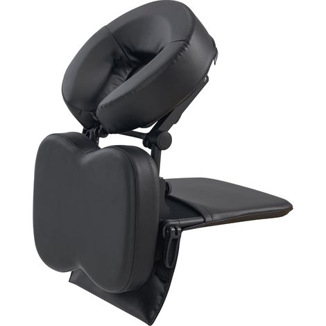 Kit de massage pour berceau visage de bureau - Support d'oreiller visage de table et de bureau - Berceau de coussin d'appui-tête réglable pliable - Kit de massage, artefact Siesta, noir