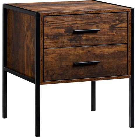 Brooklyn 1 Drawer Console Table Hallway Living Room Shelf Display Iron Legs, Grey (1/5)