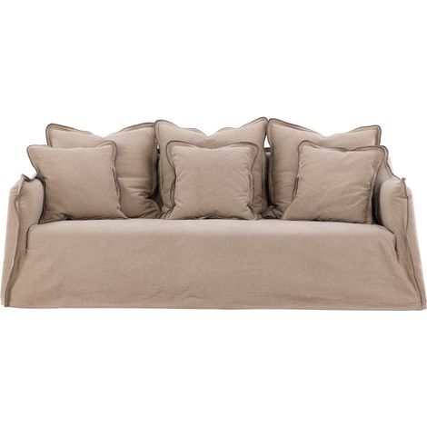 Oskarshamn Sofa 3-Sitzer 3 Zierkissen beige. (1/4)