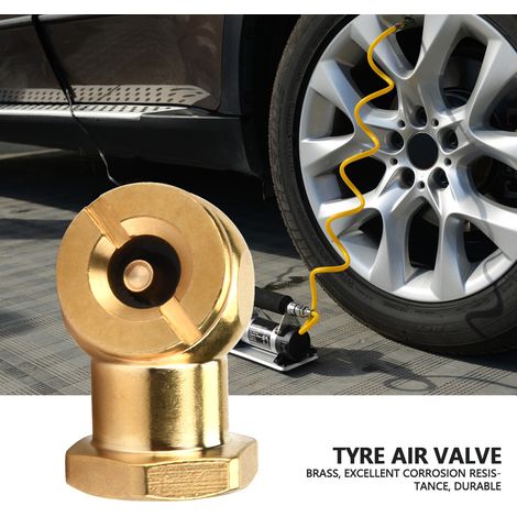 Valve de pneu en cuivre 1/4" sans clip pour voiture et moto (sans fixation) (1/5)