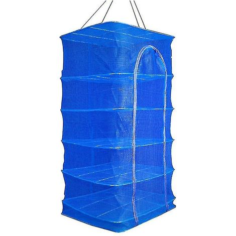 Filet de séchage suspendu à 5 couches en maille pour poissons, idéal pour déshydrateur alimentaire, légumes, herbes et poissons. Résistant et pliable. (1/5)