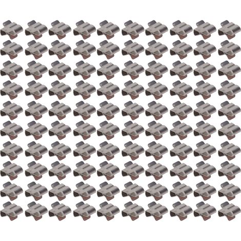 Lot de 100 pinces de câble photovoltaïque, collier de serrage en acier inoxydable, fixation de cordon, kit pour panneaux solaires PV (1/5)