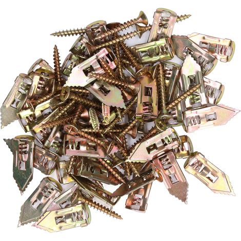 Lot de 40 chevilles autoperceuses pour plaques de plâtre et cadres photo, type à frapper, idéales pour la décoration intérieure. (1/5)