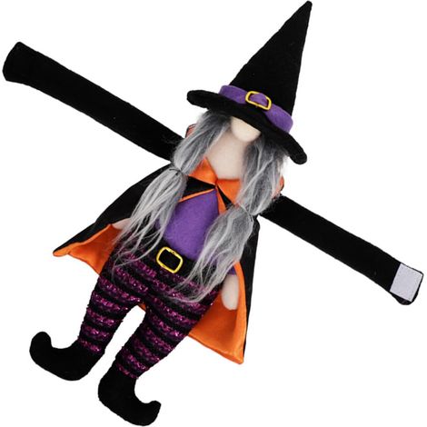 Embrasses de rideaux motif sorcières grenouilles - Installation facile - Fournitures de fête d'Halloween pour enfants et adultes - Avec motif sorcières (1/5)