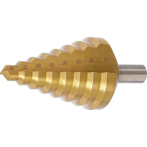 Foret Étagé Nitrure de Titane D.10-45 mm Perçage Précis et Durable, Pro - D-Work