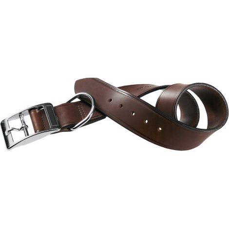 Ferplast VIP C Collare per cani in cuoio di toro - 8 misure. Variante C15/27 - Misure: A: 22-27 cm B: 15 mm - Marrone (1/4)