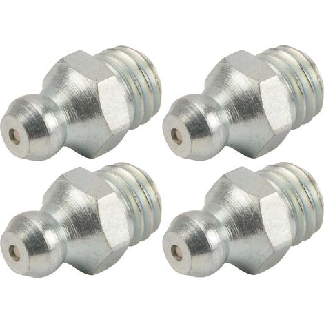 4x graisseur M8x1,25 angle 180 ° embout graissage pompe à graisse manuelle hydraulique tracteur engin agricole tractopelle