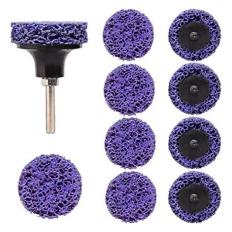 BUNTHAUS 10 Pièces (Violet) Disques Abrasifs, 50mm Disques à Lamelles Disque de Nettoyage pour Outil Nettoyage Surface de Dérouillage de Peinture en Métal pour meuleuse d'angle (1/5)
