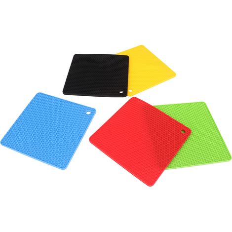 Set quadratischer Silikonuntersetzer, Küchenuntersetzer, hitzebeständige Silikonuntersetzer, rutschfeste Silikonuntersetzer für Kekse (1/5)