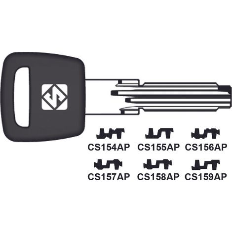 Chiavi per cilindri cisa 6+7 spine profilo piatto - cs156ap