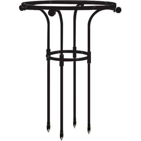 Treillis pour plantes grimpantes de jardin - support de vigne en treillis noir (hauteur 65 cm diamètre 20 cm) (1/4)