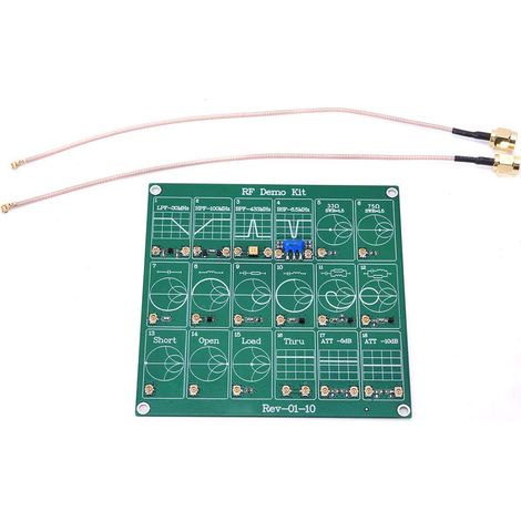 Carte de Test RF Kit de Démonstration RF Module de Test RF Module Filtre/atténuateur NanoVNA avec 2 Câbles de Raccordement UFL pour en Savoir Plus sur L'analyseur de Réseau Vectoriel (1/5)