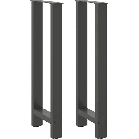 vidaXL Patas para mesa de bar antracita 2 unidades 50x(100-101) cm acero (1/5)