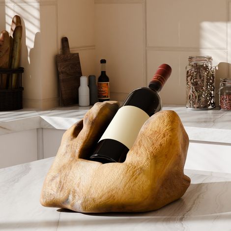 Présentoir à vin en bois, design irrégulier à compartiment unique, 30 x 21 x 18 cm HAVRYA (1/5)