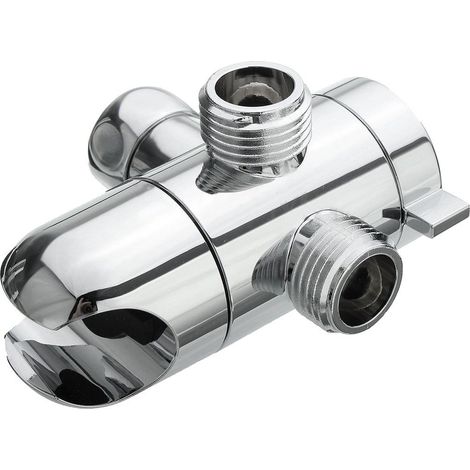 Cloison de douche à 3 voies en ABS avec sortie pour pommeau de douche (1/3)
