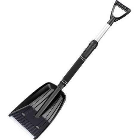 Pelle À Neige - Pelle Poussoir Pour Déneigement Extérieur - Fixation Automobile Détachable - 86 cm Déplié - ABS Et Alliage D'aluminium - 1 Pièce (1/5)