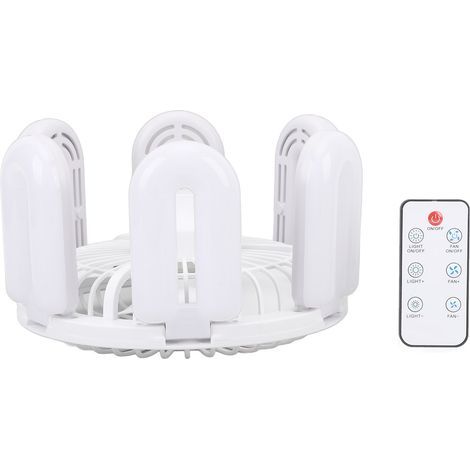 Ceiling Fan with 6500K LED Lighting, Remote Control, 3 Blades, 6 U-Shaped Lights, Adjustable (1/5)