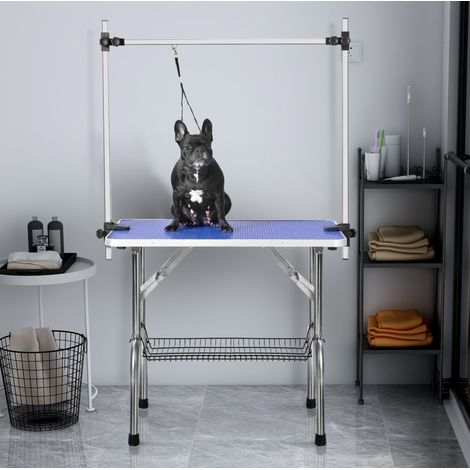 Faltbarer Haustier-Pflegetisch 90 x 60 x 76 cm, blau, OKMYHOME (1/5)