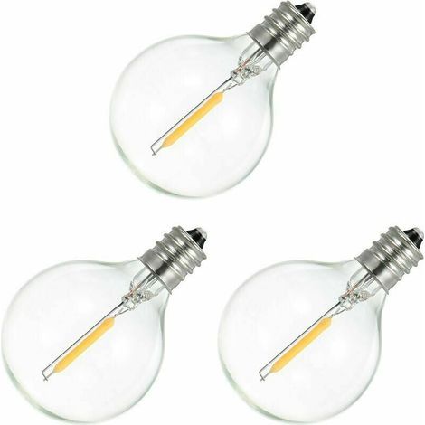 Ampoules Spécifiques Blanc Chaud, Lot de 3, AC220-230V 1W E12 G40. (1/4)
