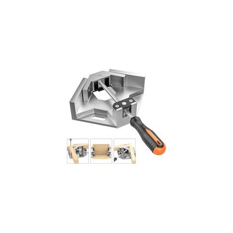 Serre-joint d'angle 90 degrés ajustable, étau de serrage pour menuiserie et charpentier – Outil à main avec poignée réglable, assemblage précis–