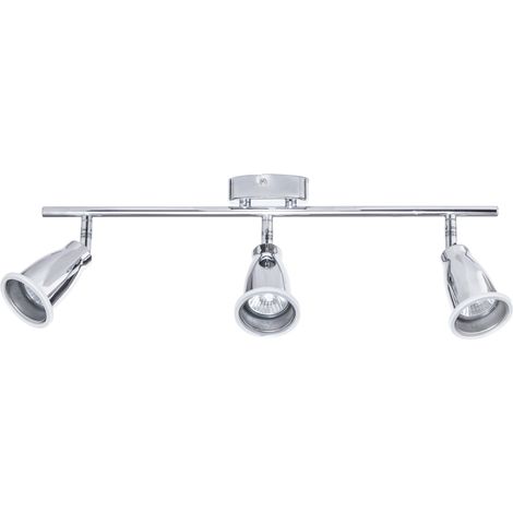 Litecraft Taurus Spotlight Bar Adjustable Bathroom 3 Light - Polished Chrome (1/5)