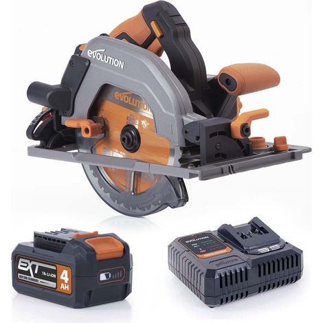 Scie circulaire sans fil 185mm Evolution R185CCSX-Li avec batterie 4Ah et chargeur