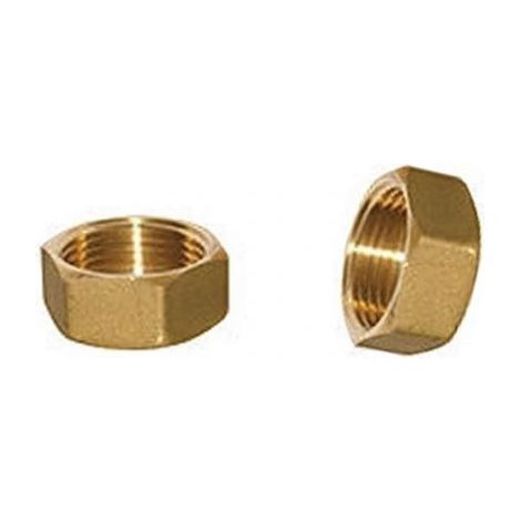 CALOTTE ESAGONALI IN OTTONE GIALLO 3/4" TAPPO FEMMINA PER TUBO ACQUA(2 PEZZI)