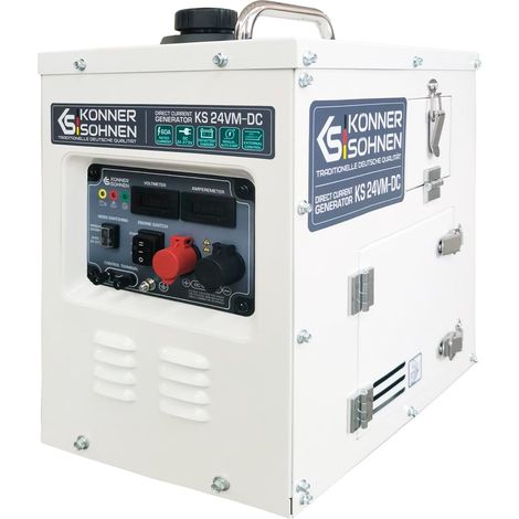Könner & Söhnen KS 24VM-DC Gleichstromgenerator 1,6 kW, 24–27,5 V 60 A, mit automatischem und manuellem Betrieb, externe Steuerung über Trockenkontakte, Notstromaggregat, kompakt und zuverlässig (1/5)