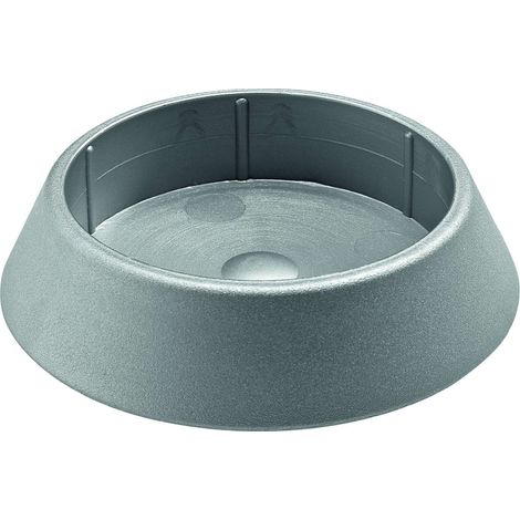 Hettich Fußkappe Ø60 mm silber Kunststoff, 1 Stück Bodenschutz