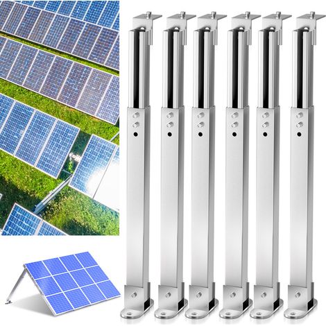 Randaco Supporto regolabile per pannelli solari Elevazione fotovoltaica Stazione elettrica da balcone per moduli solari Angolo di inclinazione 15°-30° 2 coppia