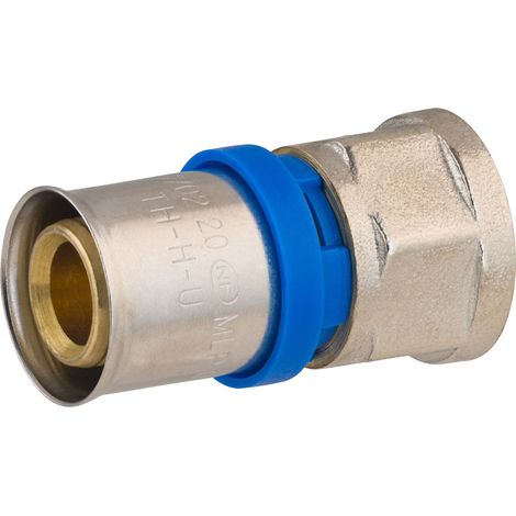 Noyon & Thiebault – Raccord femelle fixe à sertir pour tube multicouche – Entrée mâle 15x21 – Douille inox – Résistance 10 bar – Conforme norme NF (1/5)