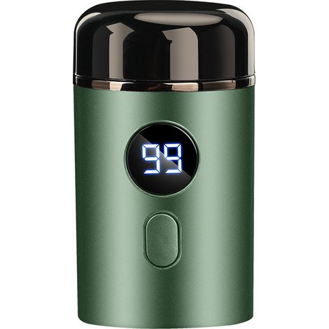 rasoir electriques hommes-Mini Rasoir Électrique Portable Version 2026 - Double Anneau Élastique, Lame Inox IPX7 USB - Rasoir de Voyage Homme pour Voiture & Déplacements (1/4)