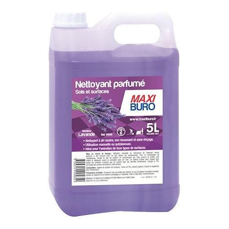 Nettoyant sols et surfaces 5L parfum lavande - Maxiburo