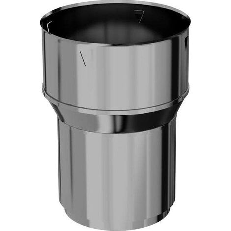 Raccord inox avec bagues à griffes poêle-tubage flexible - TEN