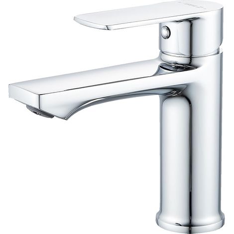 Mitigeur Lavabo Salle de Bain– Robinet Monocommande, Économie d’Eau et d’Énergie, avec Bec Hauteur 96 mm, Installation Facile, G 3/8 Robinetterie,Chromé (1/5)