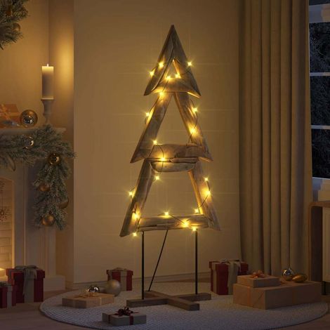 Weihnachtsbaum mit Ständer Braun 181 cm Massivholz Teak