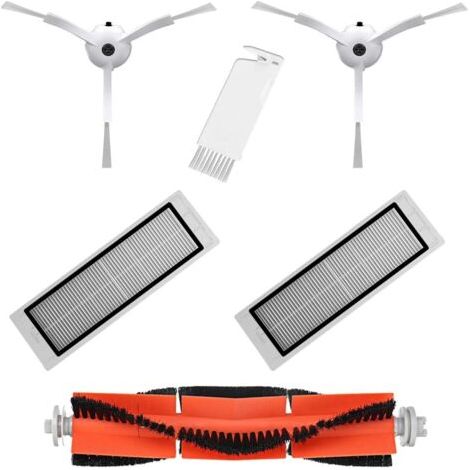 Essentielles Ersatzteilset kompatibel mit Xiaomi Mi Robot Vacuum 1 und 2 (ohne Wischfunktion). Ersatzteilset für den Xiaomi Roborock S50 und S51 Saugroboter. (1/3)